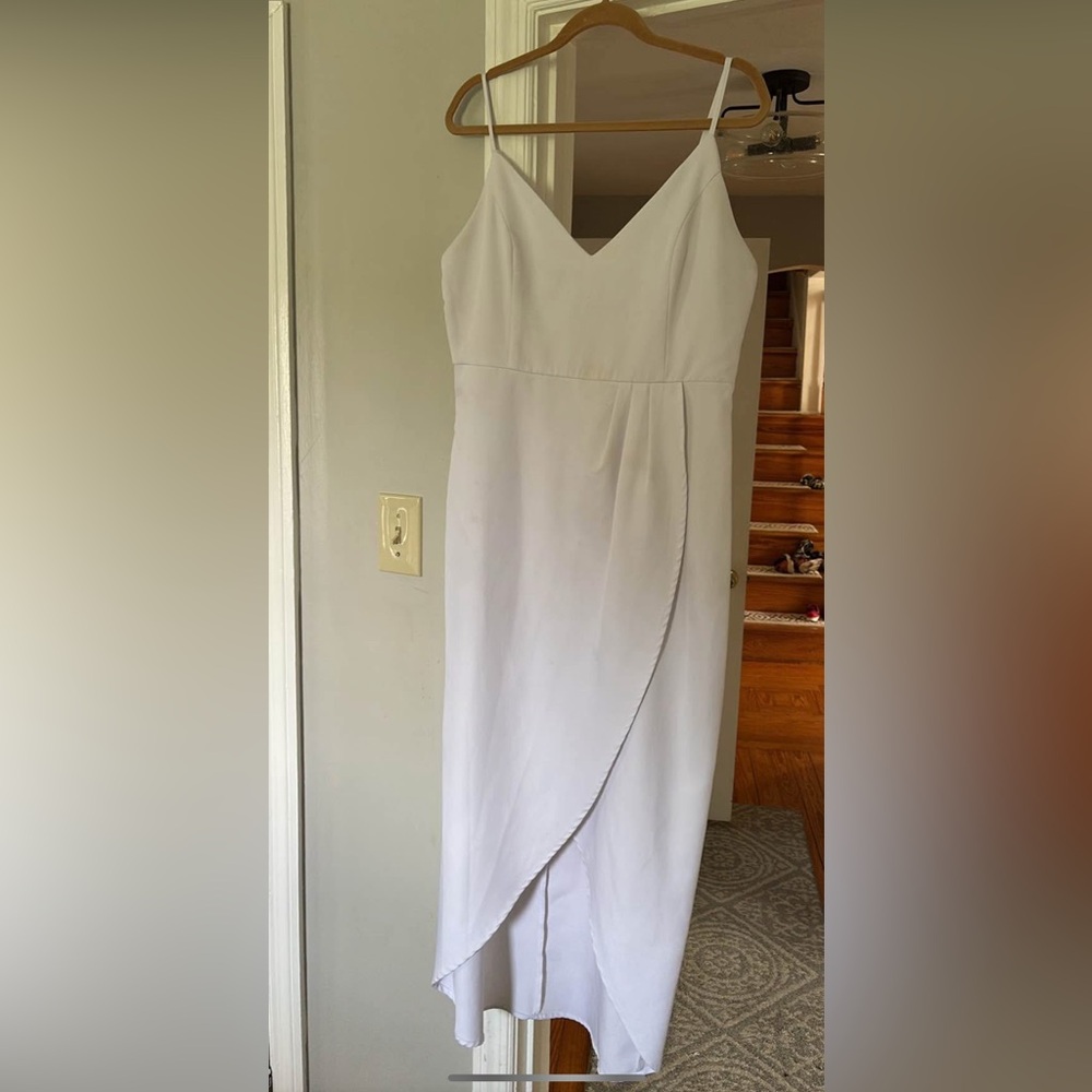 White bridal, bachelorette party maxi dress